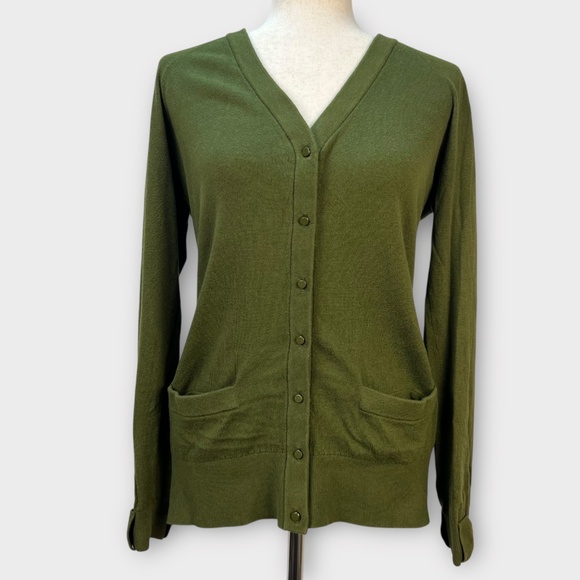 Kate Spade Womens Cardigan Sweater Cashmere Blend Fall Live Colorfully Button M - Picture 1 of 9